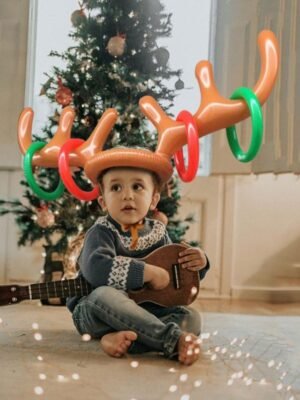 Christmas Inflatable Antler Shape Ring Toss Toys